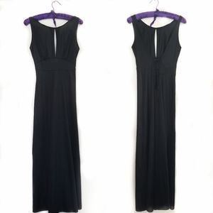 Sexy black empire waist midcentury full-length slip